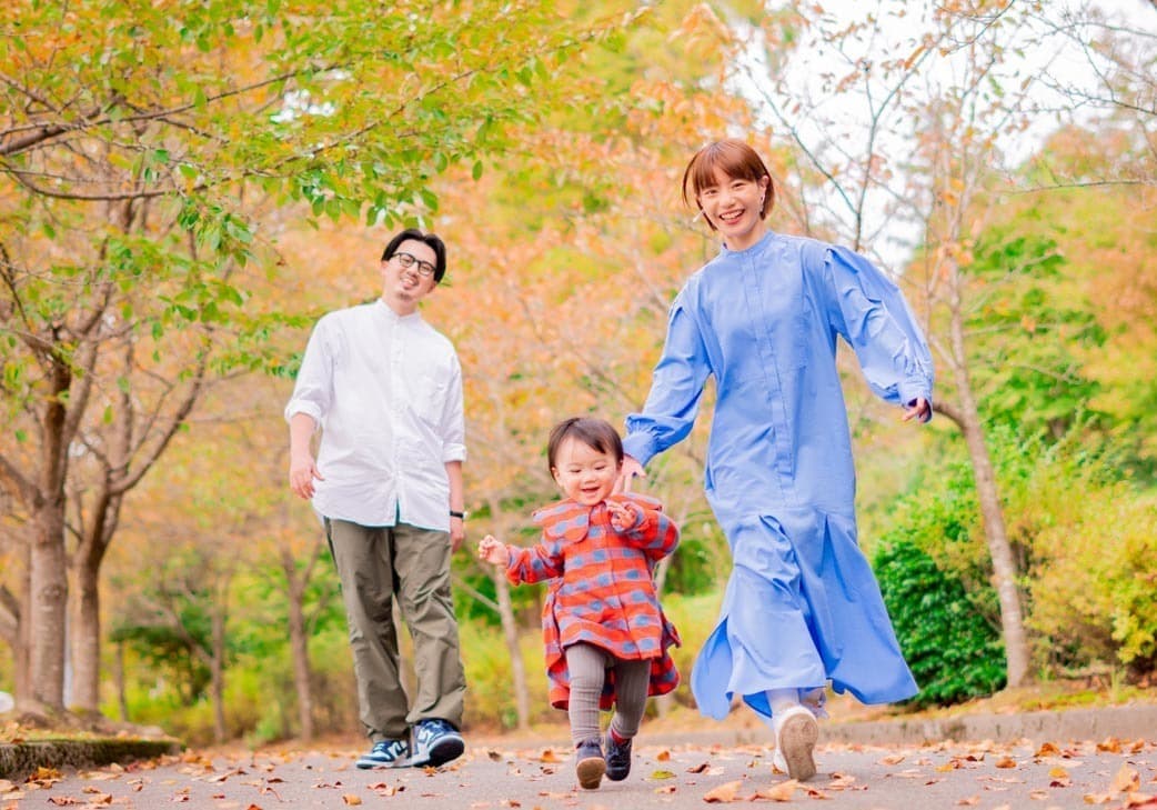 家族で楽しくお散歩